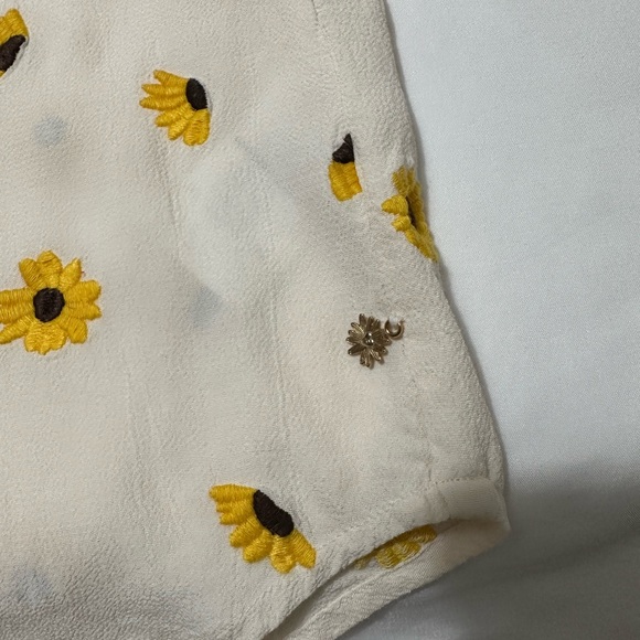 Fabienne Chapot  Lily Embroidered Off White/sunflower blouse - Picture 13 of 16
